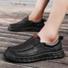 Spring and Autumn New Soft-soled Non-slip and Wear-resistant Breathable Foot Casual Leather Shoes Men's Households Commute To Work and Sew Men's Shoes