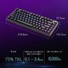 Sony INZONE KBD-H75 Gaming Keyboard: Co-developed with Fnatic (KBD-G900) / Tenkeyless / English Layout / Aluminum Top Case / Volume Control Dial / 8,0