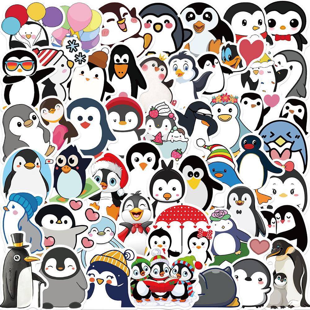 

50 Cartoon Penguin Stickers Personalized Decorative Suitcase Notebook Waterproof and Removable Without Repeating Stickers