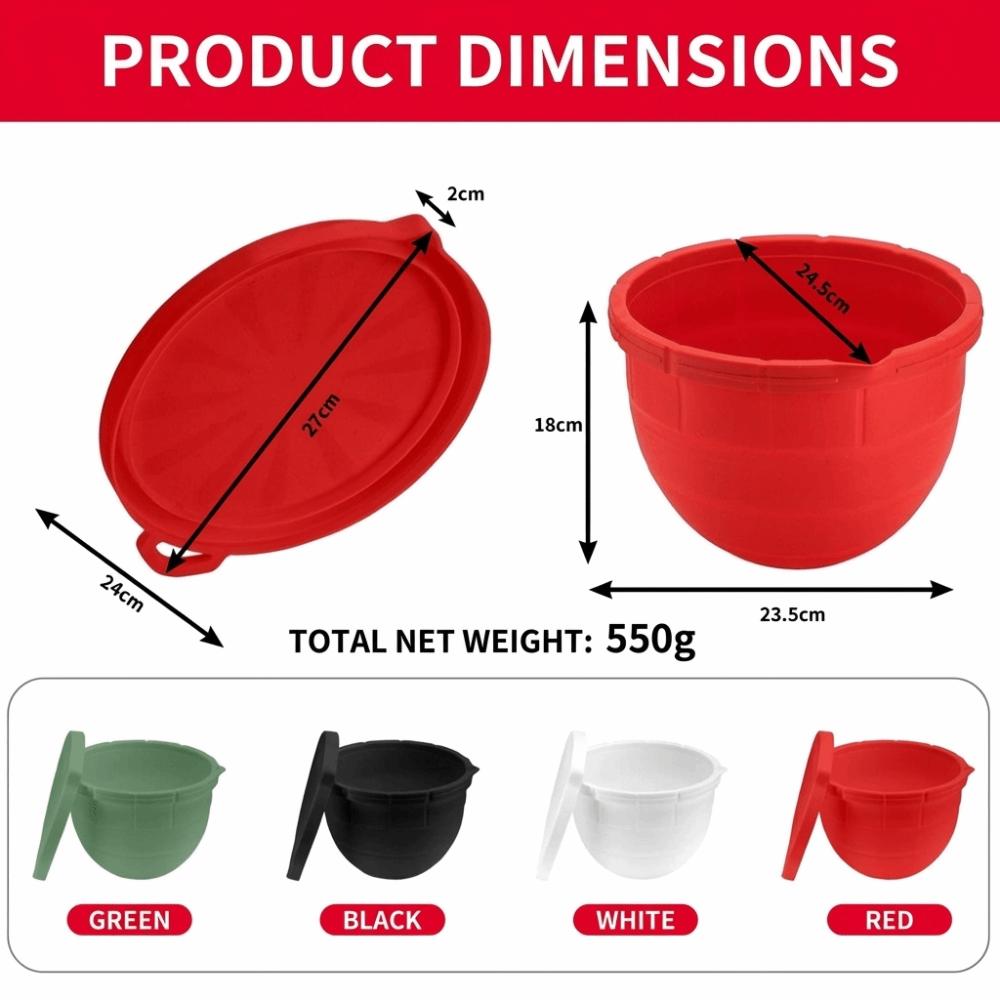Food Grade Silicone Liner Heat-Resistant Thick Silicone Bowl Liner Replacement Flexible Easy To Clean Mixer Accessories Kitchen