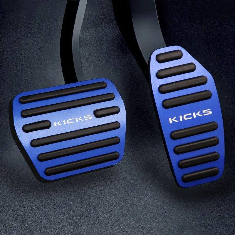 

Автомобильная педаль акселератора, топливная педаль тормоза, чехол для Nissan Kicks P15 2016 2017 2018 2022, аксессуары синий