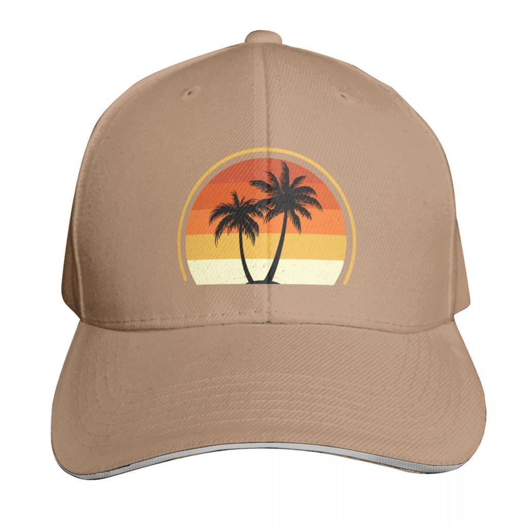 Retro Palm Trees Sun Vintage Baseball Cap Cosplay Golf Wear sun caps Ball Cap For Unisex Womens