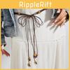 Ethnic Boho Cotton Waist Rope With Natural Knot Closure For Summer Festival Outfits