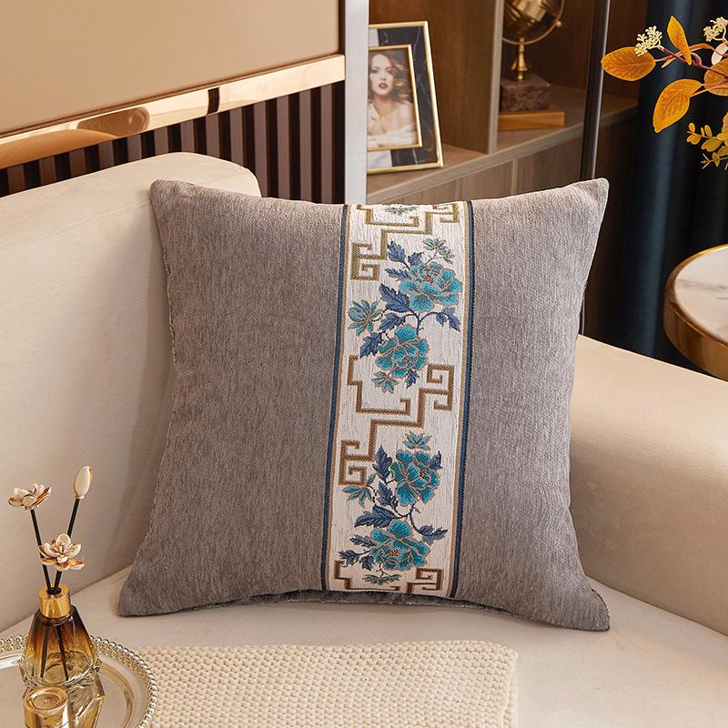 

Chinese Style Backrest and Waist Square Cushion Leather Core Sofa Pillow 45x45cm pillow cover
