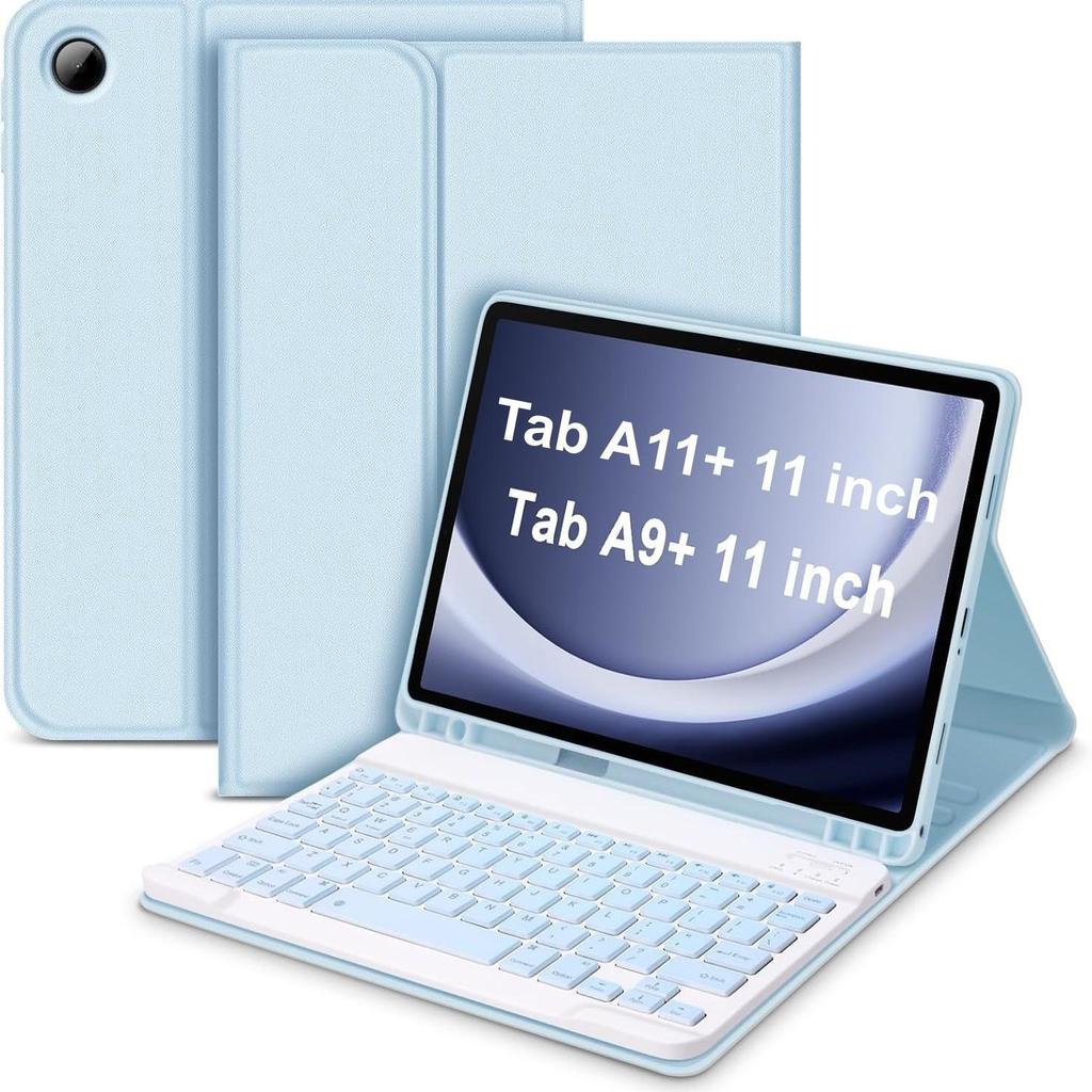 Samsung Tab A11+ Bluetooth Keyboard Case with Pen Slot & Mouse