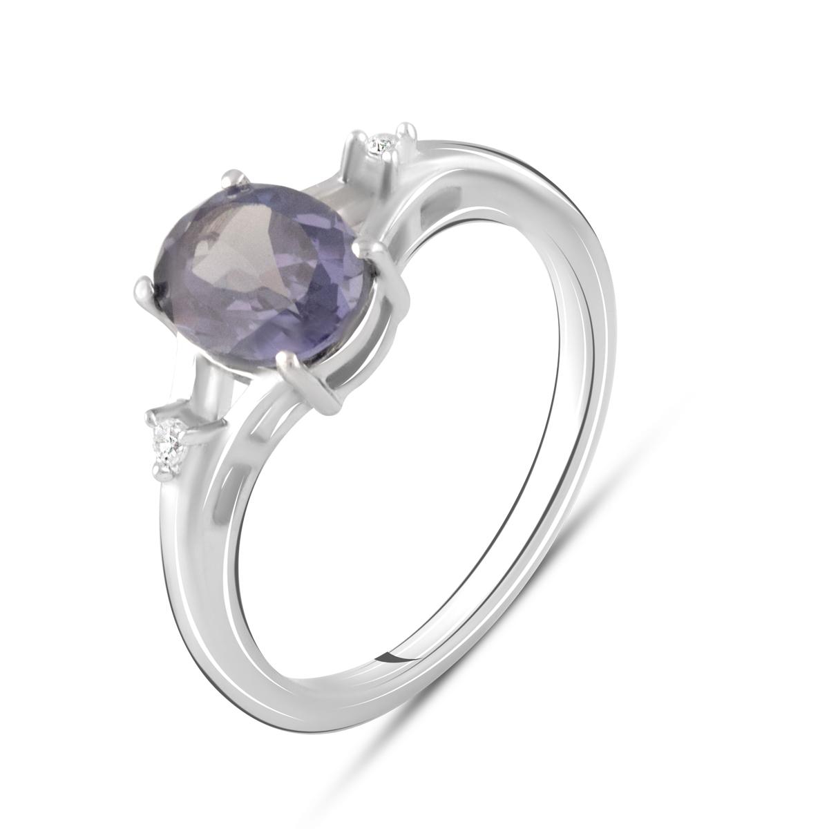 

Срібна каблучка з олександритом 2.4ct (2103837) 3.13 гр. 925 проби 18 різнокольорові кольору