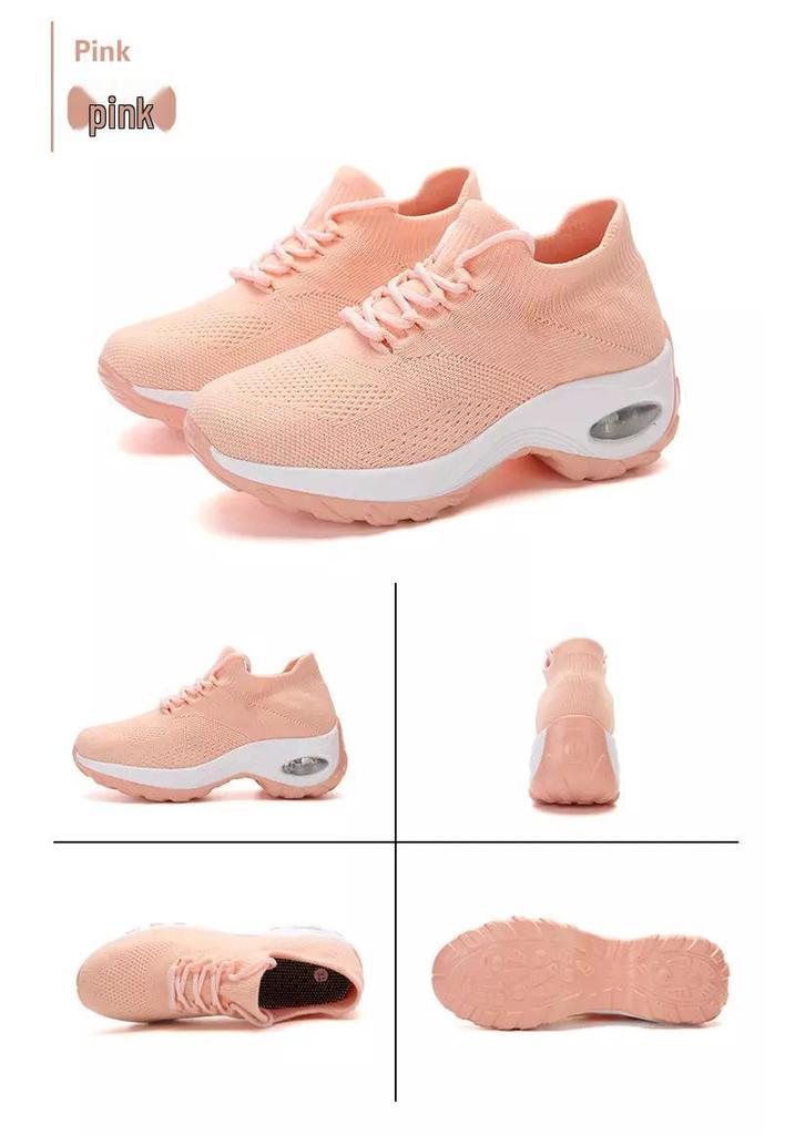 Plus Size High Elastic Fly Knit Breathable Sock Shoes - Lightweight & Fashionable Women's Spring/Autumn Casual Sports Shoes