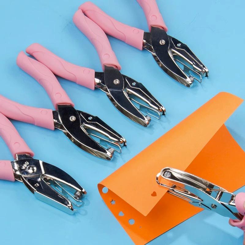 1.5/3/6mm Hole Puncher Portable Single Hole Punch Paper Material Scrapbooking Handheld Metal Craft Office Binding Tool Supplies
