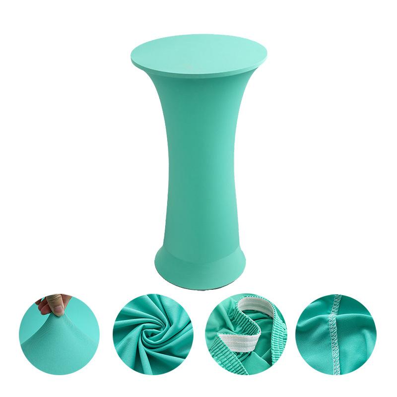 Premium Spandex Round Table Cover Elastic Skirt for Hotel Wedding Banquet Decor