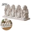 Artistic Collectible Animal Statues 3D Printed Orangutan Ornament, Modern Desktop Gorilla Figurine, Creative Monkey Statue with No for Office