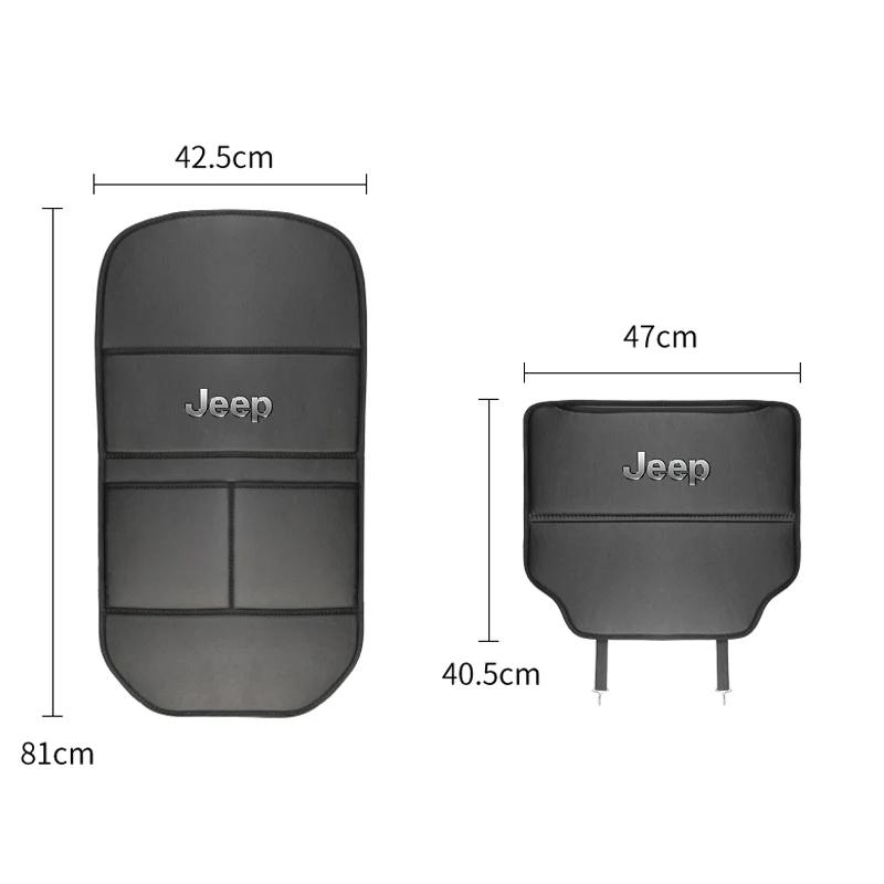 Für Jeep Leder Auto Anti-Tritt-Matten Auto Sitzrücken-Schutzabdeckung Für Jeep Grand Cherokee Wrangler JK Gladiator Compass Rene