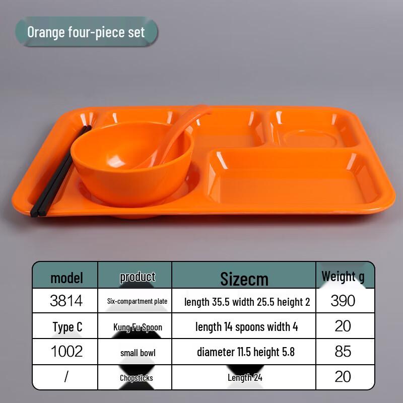 Sweet & Elegant A5 Melamine Divided Fast Food Plate