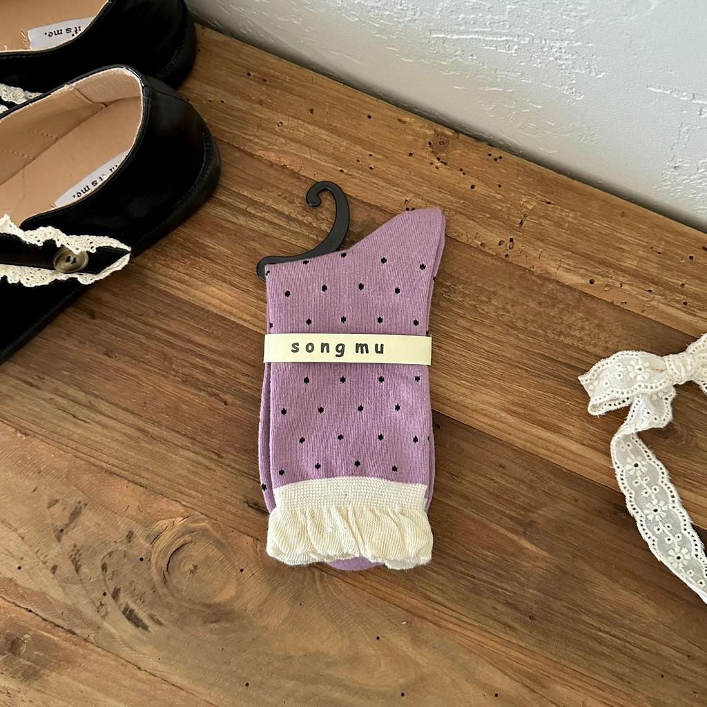 Women's New Autumn and Winter Bow in The Tube Pile Socks