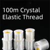 Filo Trasparente per Perline da 100m Cordino Elastico Cristallo Trasparente per Creazione Braccialetti