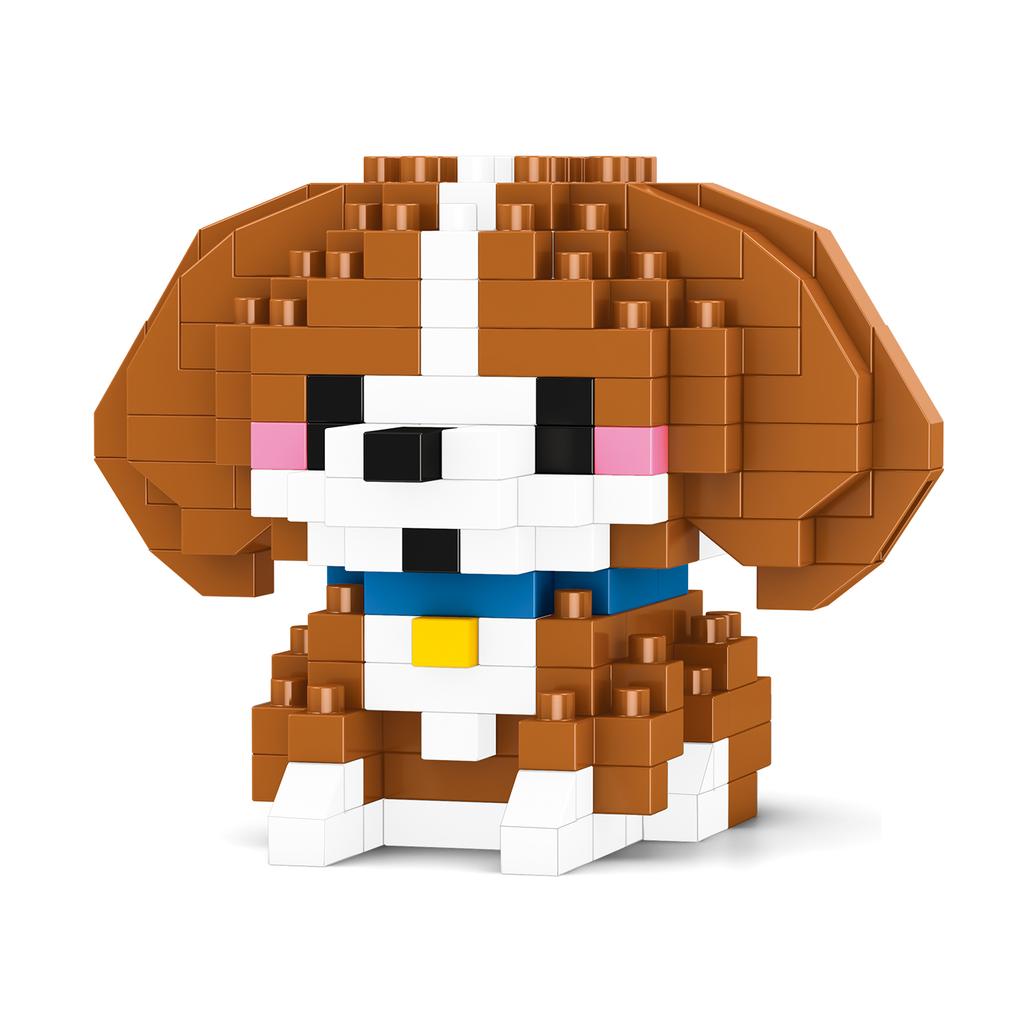 Haustier Katzen Hund Baustein Cartoon Niedliche Puppe Puzzle Montage Kinderspielzeug DIY Tischdekoration Jungen Mädchen Geburtstagsgeschenk Bausteine
