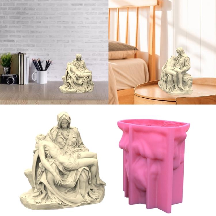 Pieta Silicone Stand Ornaments Resin Mould Resin Statue Mold Candle Making Mold