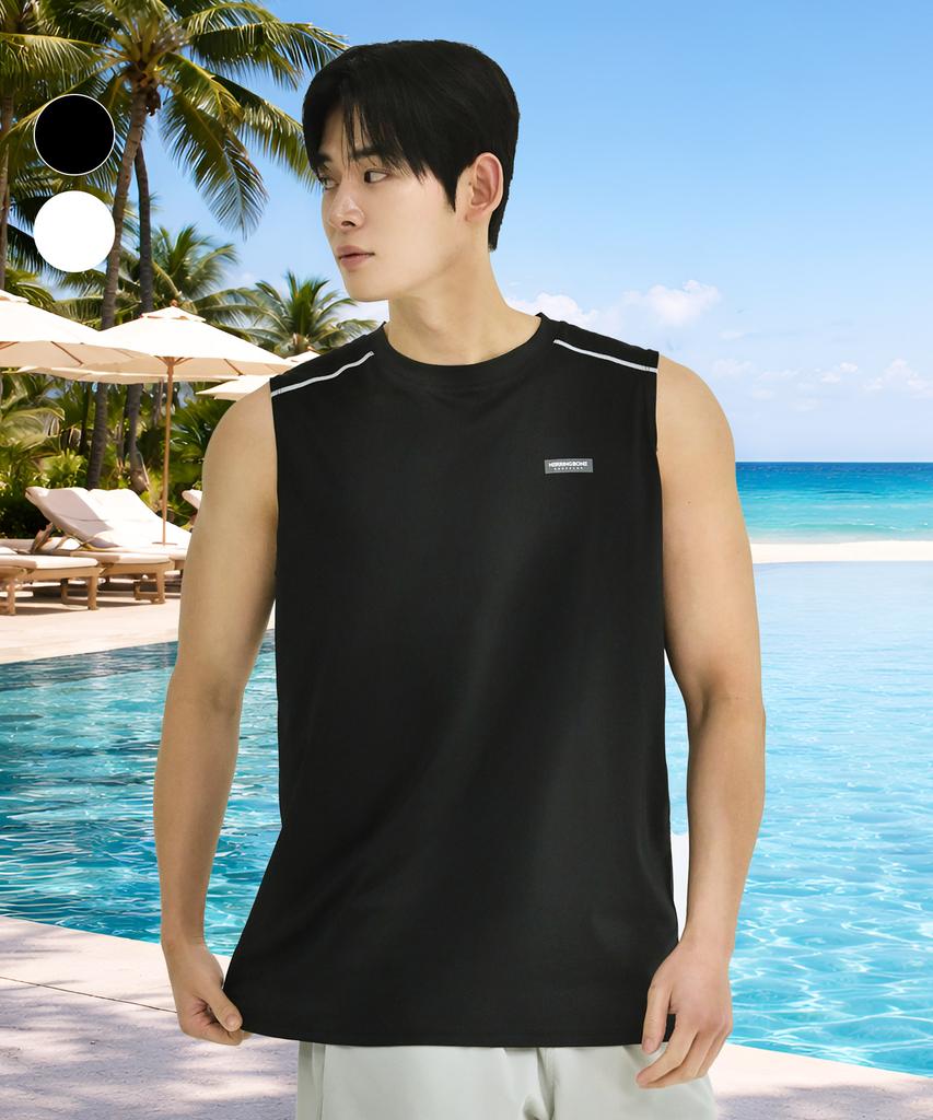 Helingbon Men'S Loose Fit Mesh Sports Sleeveless Rash Guard (2 Colors) / Rj394M
