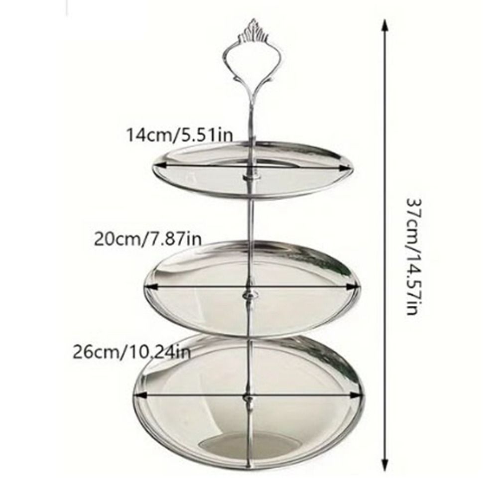 2/3 Layer Stainless Steel Fruit Stand Easy to Use Dessert Display Holder Cake Dessert Tray  Kitchen