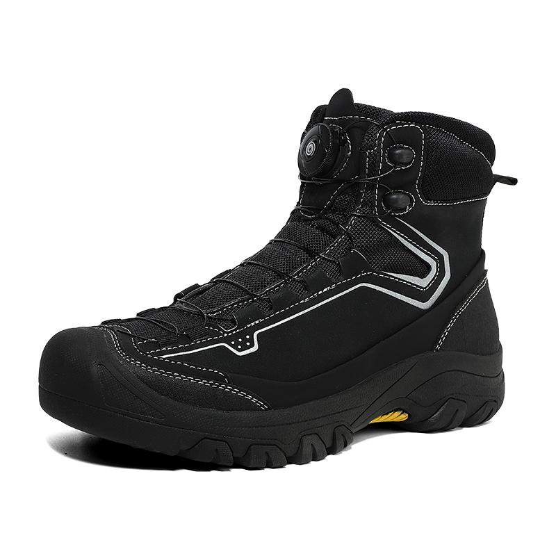 Fashion Upgraded Non-Slip Training Boots Male Outdoor High Top Shoes New Arrival Hiking Shoes Men Casual Leather Ankle Boots Biker Botas