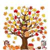 Fall Thanksgiving Season Maple Leaf Wall Stickers Paper Holiday Classroom Decor