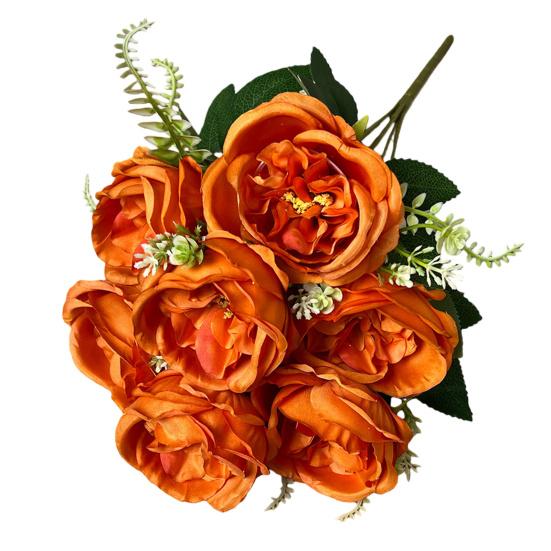 Artificial Rose Bouquet 7 Head Realistic Fake Flower Home Office Wedding Party Table Centerpiece