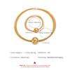 Multi Strand Choker Necklace with Central Ball Pendant Gold Tone Statement Collar for Women