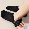 NEW Running Men's Open Toe Socks Elastic Short Solid Cotton Sweat-absorbing Man Five Finger Invisible Low Cut Boat Ankle Sock