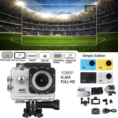 5V 50Hz/60Hz Aksiyon Kamerası Ultra HD 4K 30m Wifi 2.0 170 Derece Ekran HD 1080p Sualtı Su Geçirmez Spor Kamerası Go Extreme Pro Cam