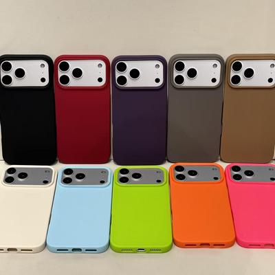Best-Selling Apple 17 Promax Soft TPU Drop-Proof Solid Color Phone Case for iPhone 16.