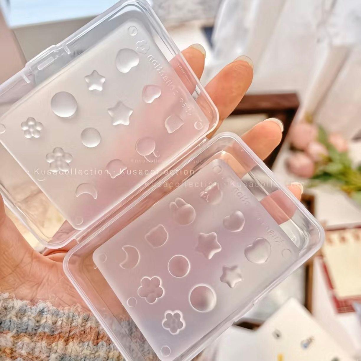 Clear High-Quality Sand Crystal Star & Heart Nail Art Mold