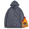 Herbst- und Winterkleidung Herren und Damen Samt Leeres Brett Druck Studentenjacke Langärmeliges Partner-T-Shirt Einfarbig Kapuzenpullover