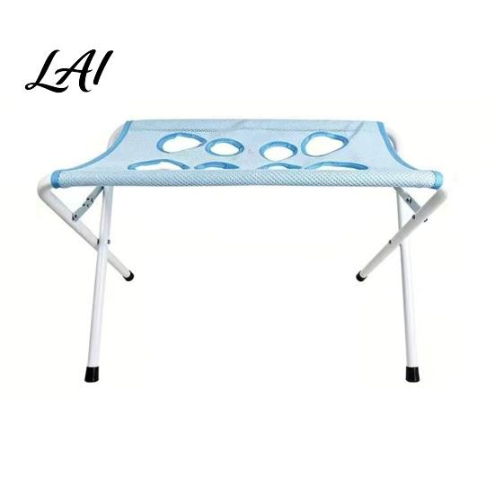 Mesa de Suspensión para Aseo de Mascotas con Soporte Plegable Correa Ajustable Hamaca para Gatos Estación Cómoda de 8 Agujeros para Baño Recorte de Uñas