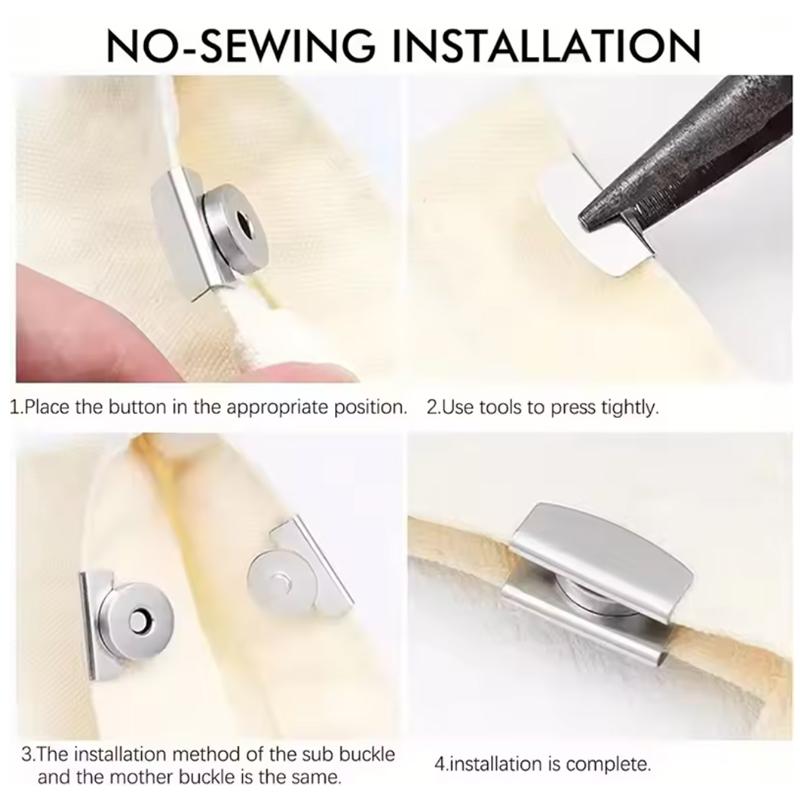 10Pairs Seamless Magnetic Button Strong Magnet Buckle Hidden Button For Shoulder Bag Wallet Clothes DIY Craft Accessories NEW