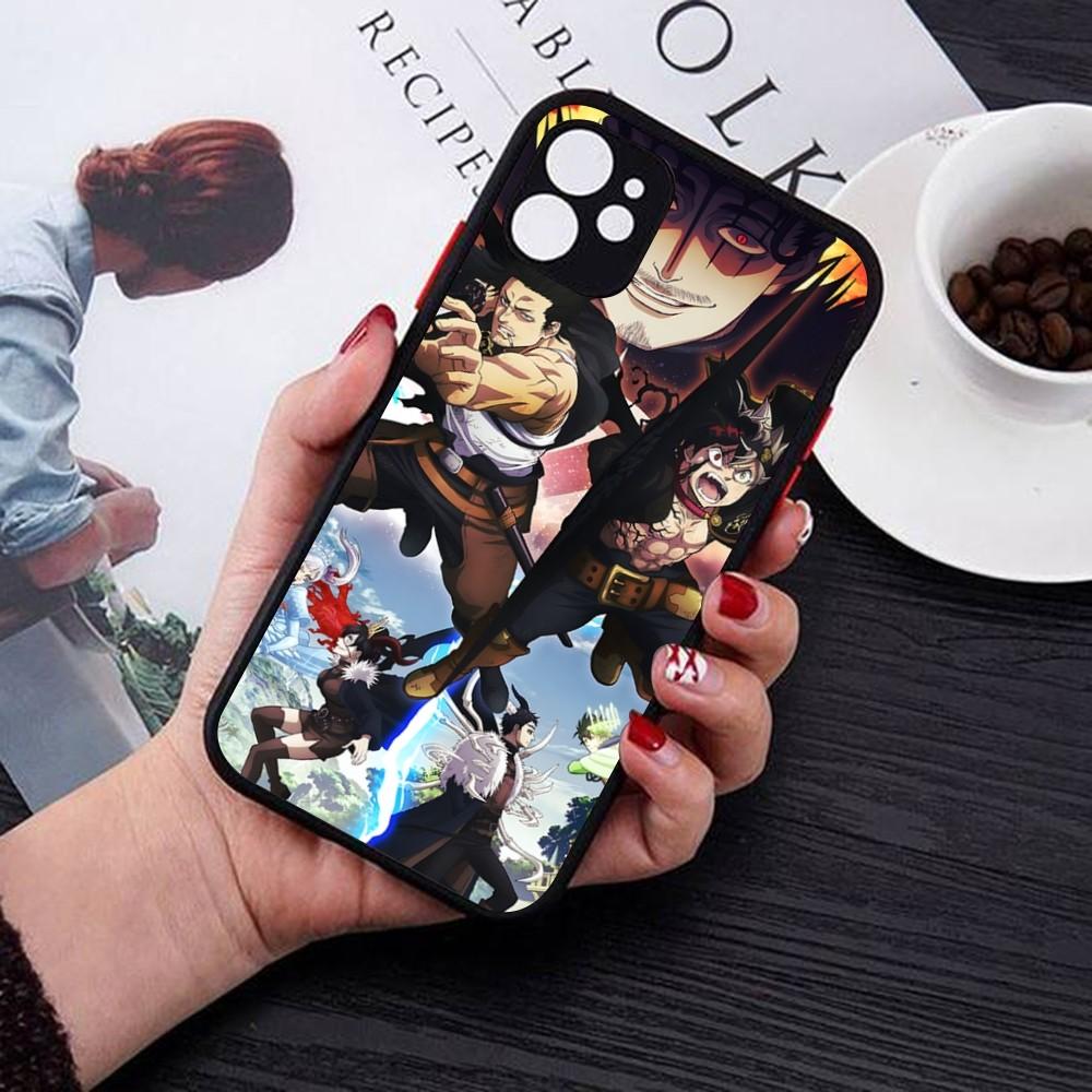 Black Clover Phone Case For IPhone 14 11 12 13 Mini Pro Max 8 7 Plus X XR XS MAX Translucent Matte Cover