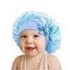 European and American popular wide-sided elastic streamer nightcap, children's bow solid color round hat home hat JDKB-21B