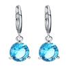New Best-selling Fashion Jewelry Necklace Earrings Two-piece Round Multicolor Zircon Pendant Set.