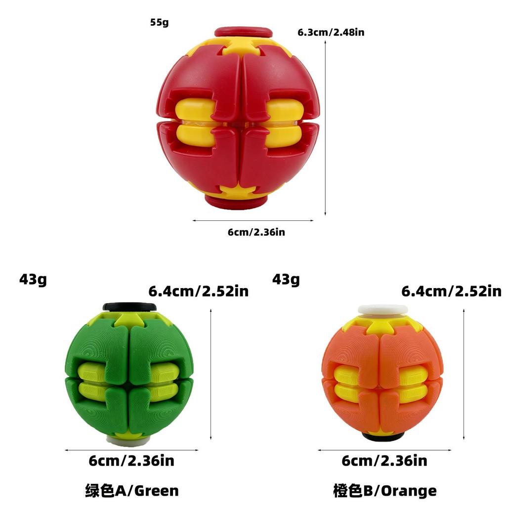 Hand Press Spin Ball Toy With 3d Printing Material For Stress Relief And Finger Training