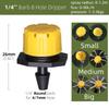 10-1000PCS Adjustable 8 Holes Dripper Sprinkler Garden Irrigation Nozzle Emitter Micro Drip Balcony Yard Greenhouse Watering
