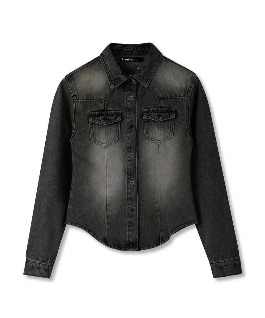 AVANDRESS Wonder Brush Denim Shirt - 2Col