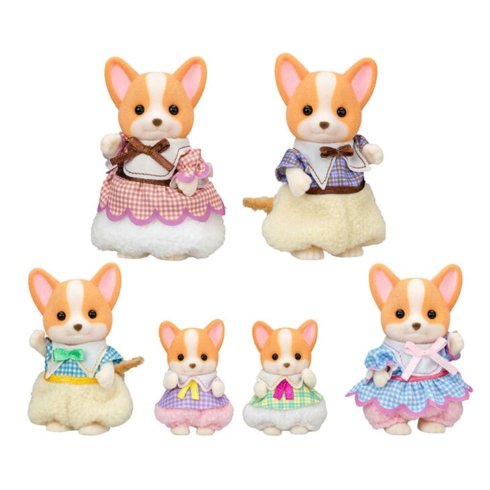 Calico Critters Corgi Family Set Japan Original Sylvanian Families