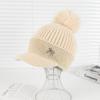 Winter New Duck Tongue Wool Hat Women's Thickened Warm Ear Protection Hairball Knitted Hat Cycling Cold Hat