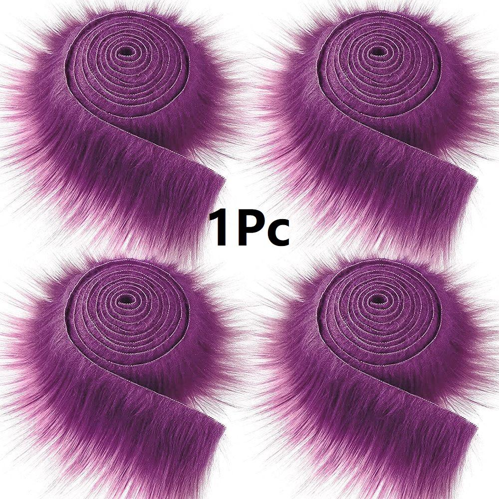 1Pc 1.5M Faux Fur Ribbon Tapes Diy Apparel Sewing Fluffy Trim Trimming Fabric Home Decoration Sewing Costume Plush Stripe Gift