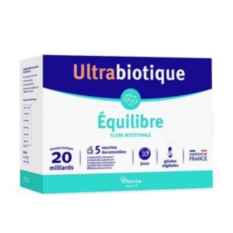 

NutriSanté Vitavea Ultrabiotic Equilibre Probiotics 3 x 30 Capsules