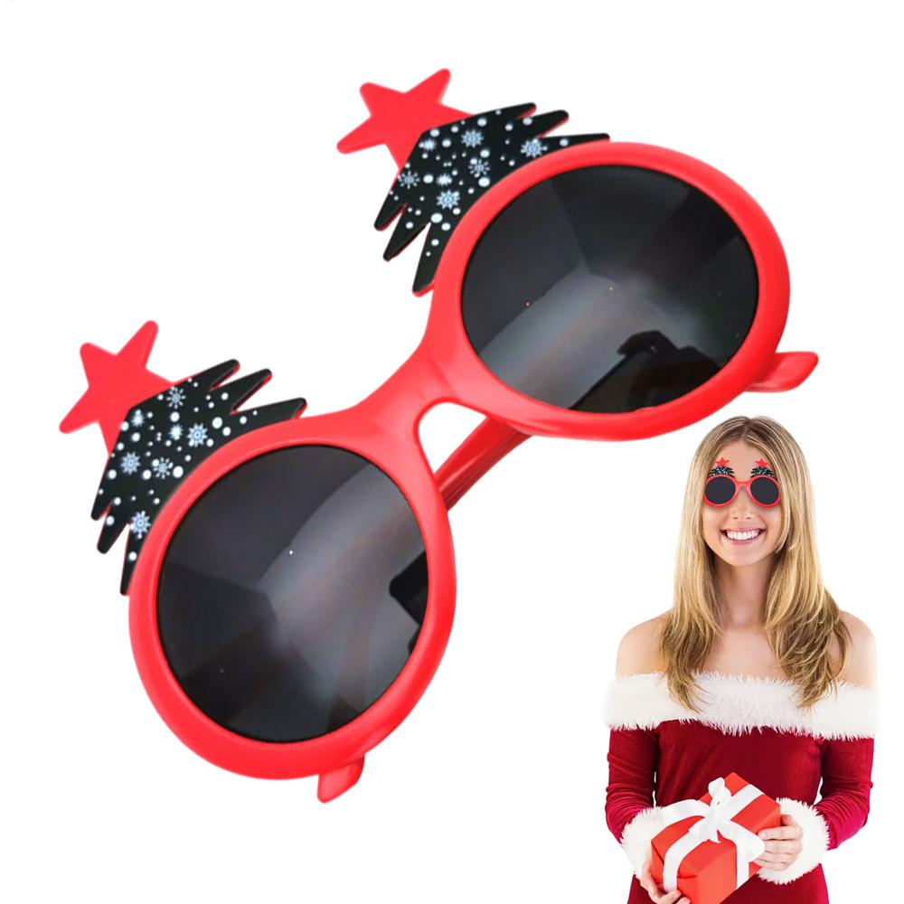 Christmas Glasses Cute Santa Reindeer Christmas Tree Hat Christmas Eyeglasses Christmas Photo Booth Props Goodie Bag Stuffers