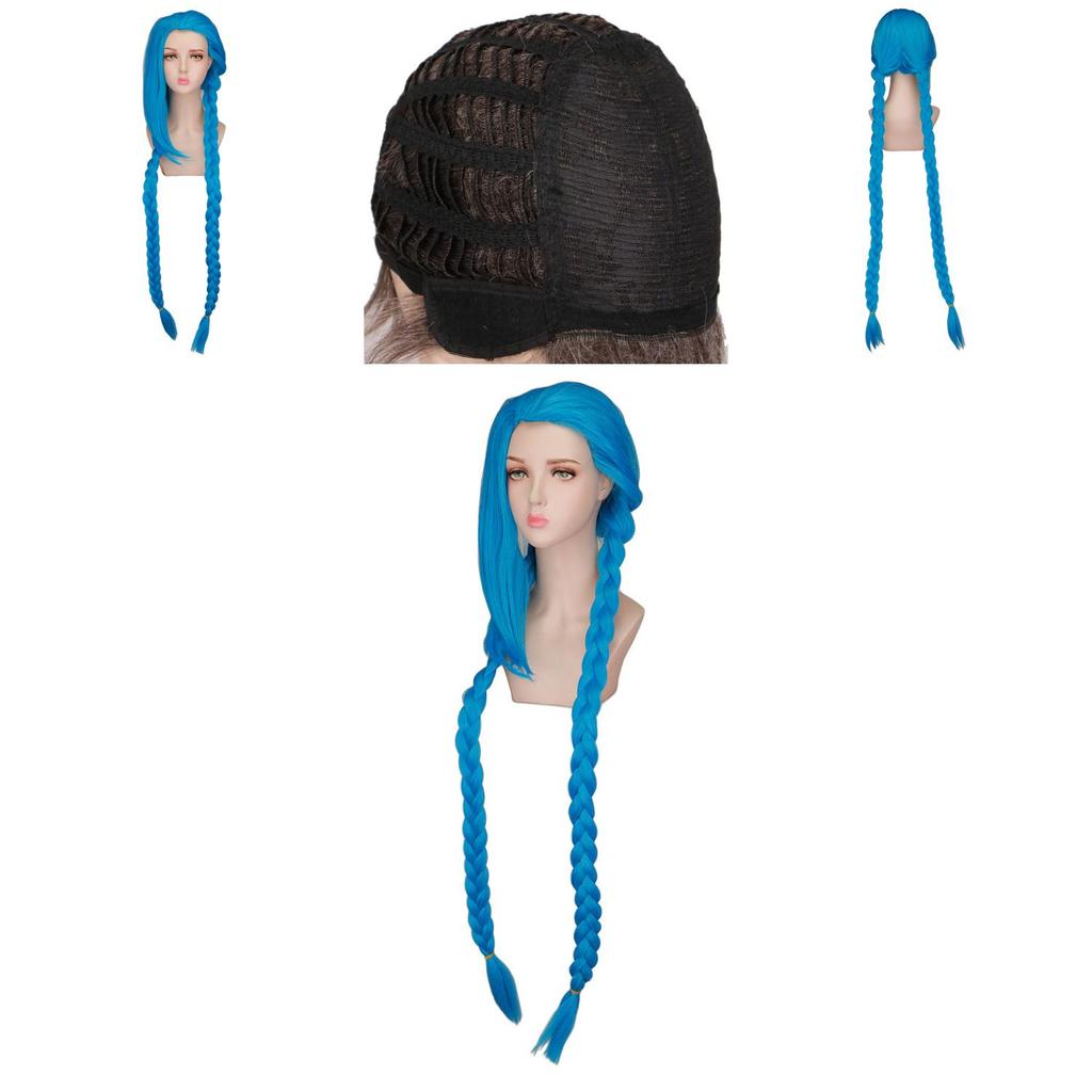 Lol Jinx Cosplay Wig With Breathable Hightemperature Silk For Anime Fans