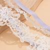 SHIXIN 2Pcs Elegant White Lace Flower Elastic Thigh Leg Chain Women Sexy Imitation Pearl Tassel Thigh Legging Party Body Jewelry