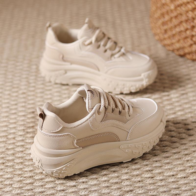 Autumn New Ins Student Casual Street Shoes Platform Heightening Board Shoes Q