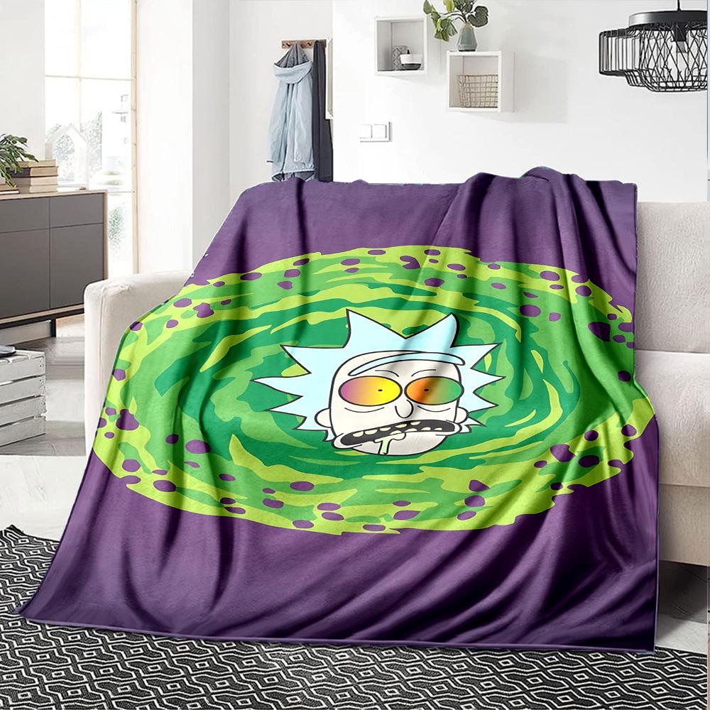 1pc Colorful Chaos Comic Strip Adventure Flannel Blanket for Super Soft Cute Comfort Blanket for Travel Bedding Couch Sofa Blanket Y82574