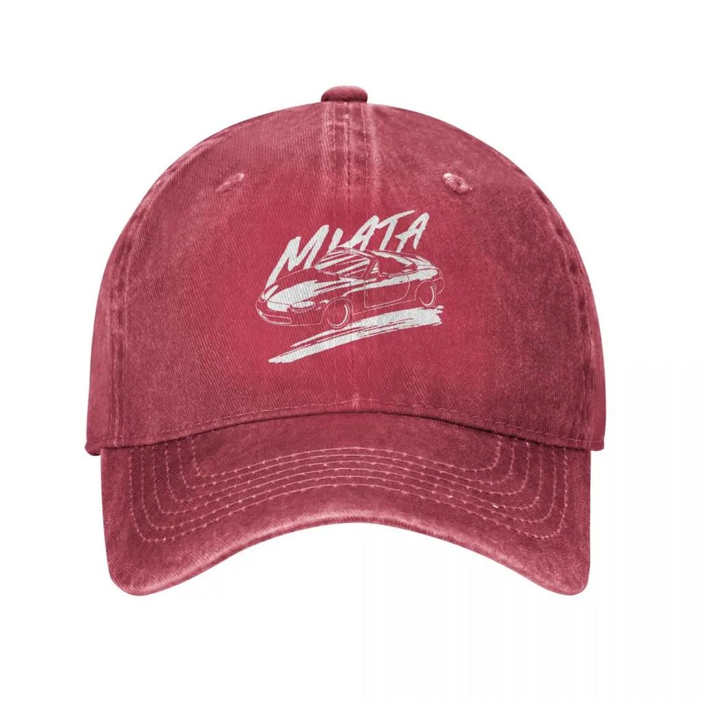 NB Miata Jdm Drift Men Women Baseball Cap Japanese Fast Car Distressed Washed Hats Cap Running Golf Adjustable Fit Sun Cap