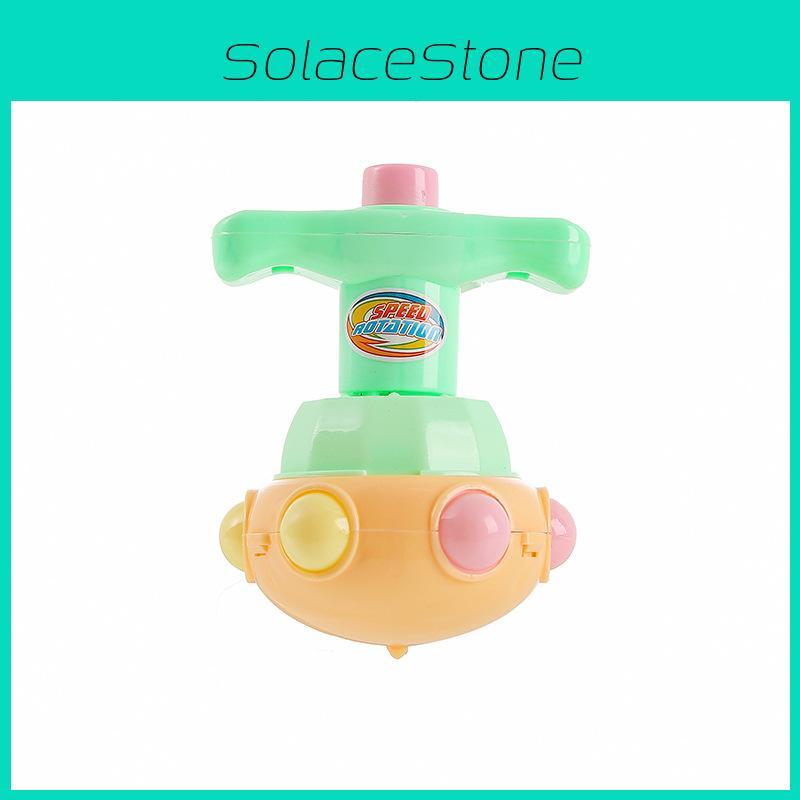 Bonbonfarbenes Drucktyp-Rotationsgyroskop mit Beleuchtungsfunktion Kinderspielzeug für Kinder und Schüler